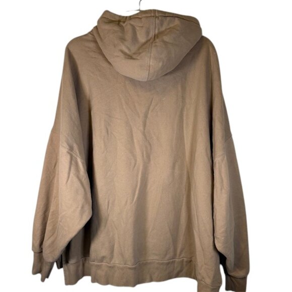 American Eagle This Feels Seriously Huggable Tan Keep Smiling Hoodie Size XL - Picture 7 of 10